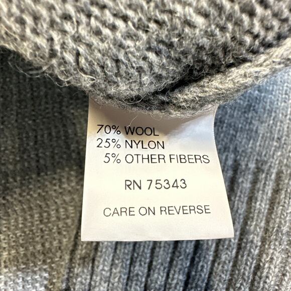 Acedemia Wool Blend Cardigan Sweater Mens Small Grey Full Zip Made‎ In Italy - Picture 3 of 8